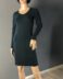 Schmales dunkelgrünes Kleid